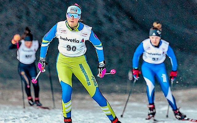 Dunja Walker (vorne) sprintet auf den zweiten Platz