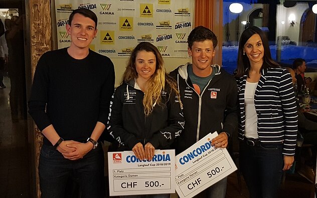 Gesamtsieger Damen und Herren ZSSV Concordia-Cup Maria Christen und Andrin Näpflin Gesamtsieger Damen und Herren ZSSV Concordia-Cup Maria Christen und Andrin Näpflin