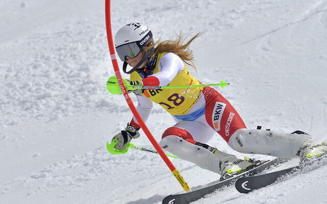 Eliane Christen anlässlich der Schweizermeisterschaften 2018 in Meiringen Hasliberg (Archiv Urner Skiverband)
