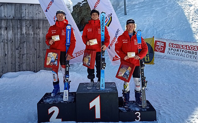 Die Beiden Urner Noah Gisler und Gian Epp mussten sich vom Beckenrieder Ivan Murer geschlagen geben Die Beiden Urner Noah Gisler und Gian Epp mussten sich vom Beckenrieder Ivan Murer geschlagen geben