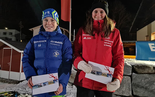 Die siegreichen Urner Schulsportmeister Nico Briker und Dunja Walker Die siegreichen Urner Schulsportmeister Nico Briker und Dunja Walker