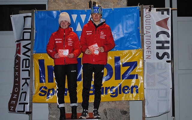 Die beiden neu gekürten Urner Schulsportmeister Aline Baumann (SSC Schattdorf) und Mario Briker (SC Unterschächen), Bild Stefan Nietlispach