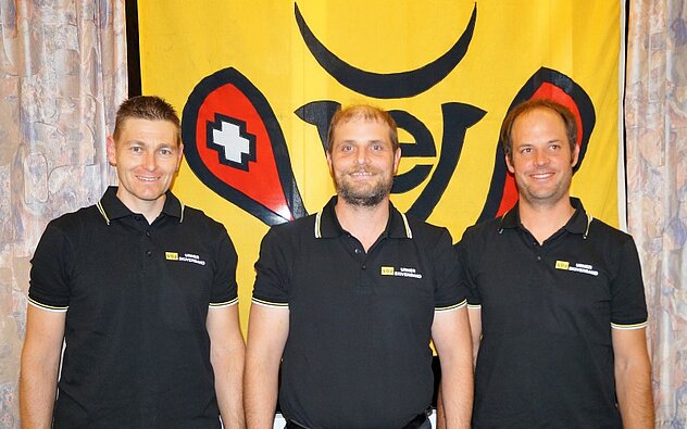 Tino Walker (Chef Nordisch), Urs Briker (Präsident), Thomas Infanger (Chef Alpin)