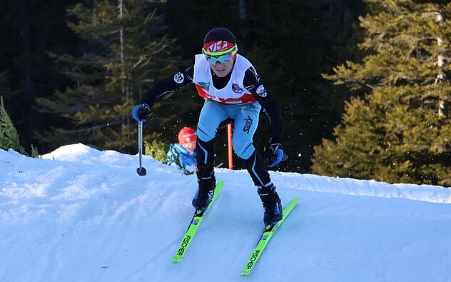 Der spätere Sieger der Kategorie Knaben U12 Aaron Baumann (SSC Schattdorf) auf dem Weg zu seinem Erfolg