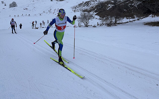 Die Langlauf-Nachwuchshoffnung Nina Walker (SC Unterschächen) sammelte in Planica wertvolle Erfahrungen auf internationalem Parkett (Bild Tino Walker)
